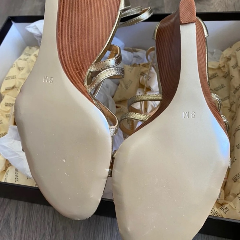 Badgley mischka size 8 wedge heels - Picture 4 of 6